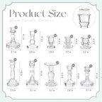 Mumufy 80 Pcs Glass Crystal Taper Candle Holders Clear Glass Candlestick Holder Fit 0.8 Inch Candles Crystal Decorative Candle Stand Centerpiece Table Wedding Dining Party (Classic,Clear)