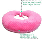 Professional Gaming Pillow for Lap; Arm Rest Pillow Gaming Lap Pillow with Crochet Support - Eliminate Pain in Gaming (Pink)