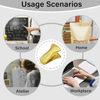 35 Pack Mini Metal Alligator Clips for Crafts Non-Slip Silicone-Coated Retro DIY Badge Small Clips (Gold)