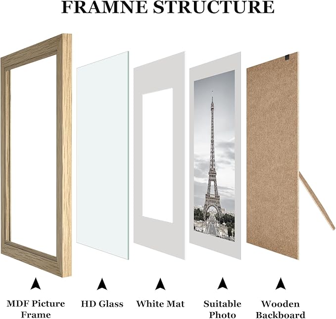 Picture Frames Set of 10, Picture Frames Collage Wall Decor with 8x10 5x7 4x6 Frames in 3 Different Finishes