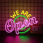 We Are Open Neon Sign, Neon Signs for Wall Decor Neon LED Signs Room Neon Light Up Signs Home Decor for Business Restaurant Cafe Club Party Bar Shop USB Operated
