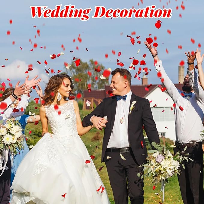 1500+ Real Dried Red Hydrangea Flower Petals - 1.06 oz Natural Preserved Petals for Wedding, Party Confetti,Proposal Decor