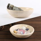 Koville Italian Travertine Incense Holder, 6" Incense Holders for Sticks, Sturdy Incense Burner Ash Catcher, Ideal for Meditation, Relaxing, Easy to Clean