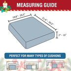 H.VERSAILTEX Christmas Sofa Slipcover Fleece Stretch Couch Cushion Cover Furniture Protector Seat Cushion Snowflakes Sofa Cover for Christmas (1 Piece Armchair Cushion Covers, Snowflakes)