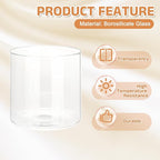 uxcell Hurricane Candle Holder (H:3.9" OD:4"), Pillar Floating Candles Holder Clear Glass Cylinder Flower Vases for Table Centerpiece Wedding Party Home Decoration 2Pcs