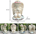 YODY Solar Garden Statues Outdoor Decor- Yard Decorations for Patio, Balcony, Backyard, Lawn Ornaments - Angel Figurines with LED Light- Unique Birthday House Warming Gifts for Women, Mom, Grandma