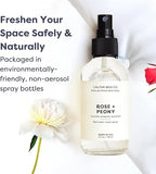 Calyan Wax Co. Rose & Peony Air Freshener, Non Aerosol Bedroom Spray, Natural Room Mist, Aromatherapy Spray with Essential Oils, 4fl oz