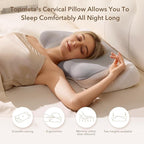 Cervical Pillow for Neck, Contour Memory Foam Pillow, Adjustable Height Double, Neck Pillow for Sleeping, Side Sleeper Pillow for Adults, Ergonomic Bed Pillow for Side, Back, Stomach Sleeper