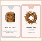 22 Inch Fall Wreath for Front Door Artificial Autumn Wreath with Eucalyptus Leaves Wild Flowers Harvest for Festival Thanksgiving Halloween Farmhouse Wall Home Decor