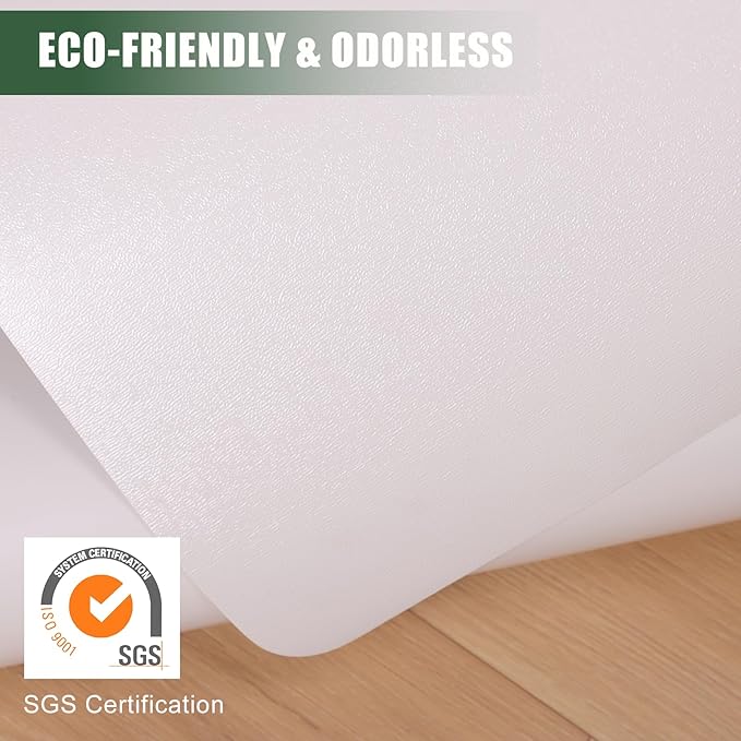 Runner Rug for Hallway, 3' x 10' Waterproof Area Rug for Living Room, Non-Slip Vinyl Hard Floor Protector Mat for Under Dining Table, Runner Rug for Entryway, Indoor Outdoor Mat (White)