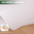 Runner Rug for Hallway, 3' x 10' Waterproof Area Rug for Living Room, Non-Slip Vinyl Hard Floor Protector Mat for Under Dining Table, Runner Rug for Entryway, Indoor Outdoor Mat (White)