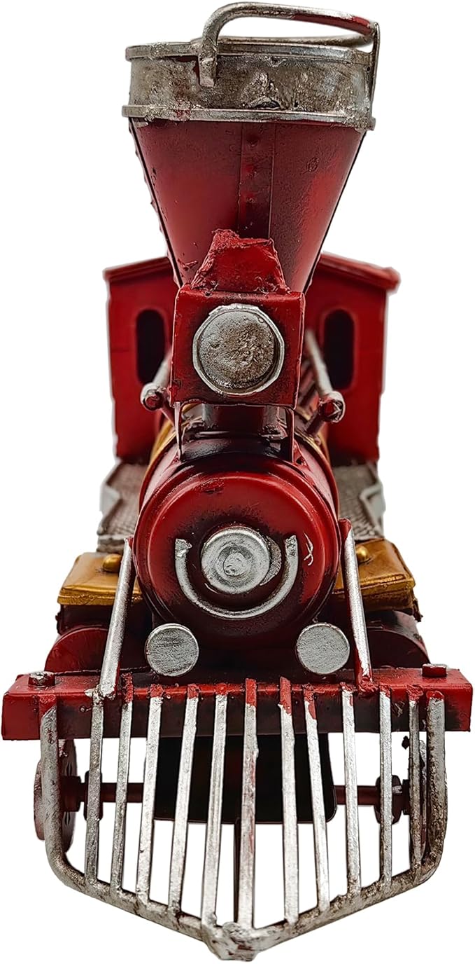 Berfutall-10'' Metal Classic Locomotive Collectible Model Train, Christmas Decor, Vintage Table Top Decor, Not a Toy