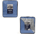 Martex Reversible Coverlet – Full Queen Size Quilt - Lightweight Full Size Bedding– Durable Queen Size Quilts for Bed – Soft - Easy Care Bedding – Ceil Blue/Gray