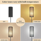 PARTPHONER Floor Lamp for Living Room, Modern Standing Lamps with Lampshade, Minimalist Tall Lamp with Foot Switch for Living Room, Bedroom, Kids Room, Office(Bulb Not Included)