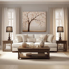 22'' Bedside Lamps for Bedroom Set of 2 Rustic Farmhouse Nightstand Lamps with USB A+C Charging Ports Traditional Table Lamps for Living Room Office, Wooden Finish, Black, Bulbs Not Include