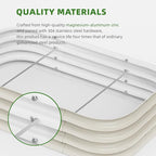 DaisyVibe Raised Garden Bed Kit, Planter Raised Garden Boxes Outdoor, Oval Large Metal Raised Garden Beds for Vegetables Flowers (White, 6.5ftx2ftx1ft)