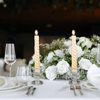 Foaincore 60 Pcs Candlestick Holders Bulk 2.5 Inch Taper Candle Holder for Table Centerpiece Thick Glass Ritual Candle Stand for Wedding Christmas Valentines Festival Party Decorations(Clear)