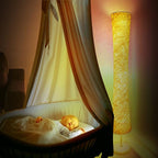 WORLD WIN Floor Lamp, 61'' Smart RGB LED Corner Lamp with Music Sync and 16 Million DIY Colors, 3 Color Temperature, APP & Remote Control, Color Changing Standing Floor Lamp with Stand