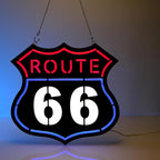 Ultrathin Route 66 Neon Sign Art Wall Lights for Bedroom Windows Glass Hotel Pub Cafe Wedding Birthday Party Gifts