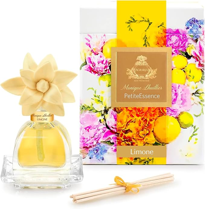 AGRARIA PetiteEssence Flower and Reed Diffuser Set - Hand Crafted Sola Botanical Home Fragrance, Scented Oil - Gift Set for All Occasions