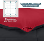 Bare Home Full Comforter - Reversible Colors - Goose Down Alternative - Ultra-Soft - Premium 1800 Series - All Season Warmth - Bedding Comforter (Full, Black/Red)
