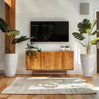 LA JOLIE MUSE Tall White Planter for Indoor Plants,20 Inch Tall Round Planter, Modern Flower Pot Containers,Large Decorative Tree Plant Pot,1 Pack