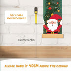Personalized Name Growth Chart Wall Decor for Kids – Canvas Removable Height Chart Measuring Ruler 59" x 7.9" （Christmas Deer）