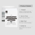 SIGNWIN Poster Bathroom Decor 8"x10"x 4, Wall Art Room Decor Multicolor for Living Room, Bedroom, Office White Minimal Ocean Beach Seashore Coastal Landscapes Nature Wilderness Realism Landscape