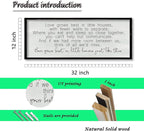 ZZJJHYWGQ Love Grows Best In Houses Just Like This Sign Wall Decor 32"×12" Above Bed Master Bedroom large Framed Wood Wall Hanging Art (Black)