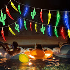 21FT [ 8 Modes & Timer ] Chili Pepper String Lights 40LED Fairy Lights Battery Operated for Indoor Outdoor Garden Pool Birthday Mexican Party Wedding Christmas Summer Tropical Decor