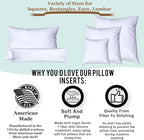 Pillowflex Synthetic Down Alternative Pillow Inserts for Shams - Comfy Pillows for Sleeping, Perfect Pillow & Best Sleeping Pillows, Handmade Down Alternative Throw Pillow Inserts - (20x30 Set of 2)
