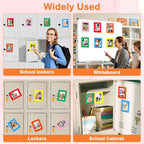 36 Pack 4 x 6 Inch Colorful Magnetic Photo Frames - Reusable magnetic frames for refrigerator for Back to School, Classroom, Office, Home, Back to Locker (Multiple Colors)