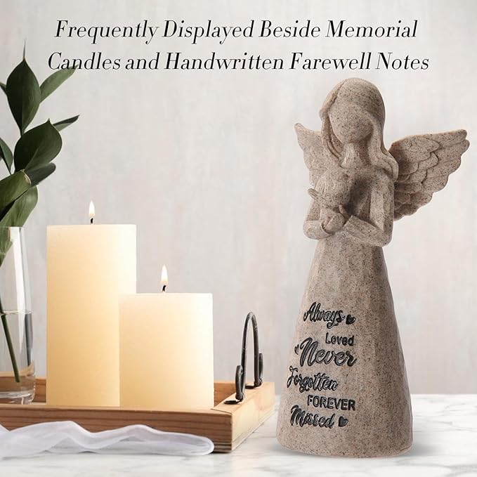 Cardinal Gifts for Women -6 inch Memorial Gift, Cardinal Decor,Sympathy Gifts for Loss of Loved One,Grief Gifts for Women, Resin Home Decor Sculpted Hand-Painted Angel Figurine