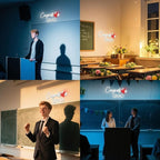 WLHOPE Congrats Grad Neon Sign with Scroll 16.54'' x 9.45'' Graduation Decorations 2025 Adjustable White Red LED lights for Party College High School Class Graduation Gifts