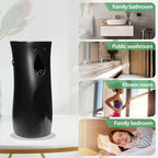 2PCS Automatic Air Freshener Spray Dispenser,Free Standing or Wall Mounted Automatic Fragrance Dispenser-Commercial and Home Use-Multiple Time Scent/Mist Release Settings for Room Sprayer (Black)