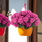 Hananona Artificial Geranium Flowers for Outdoors Geranium Silk Flowers Outdoor UV Resistant Garden Plants Faux Flowers for Home Kitchen Table Centerpieces Decor (12, Rose Red)