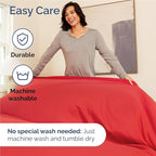 Twin XL Size 3 Piece Sheet Set - Comfy Breathable & Cooling Bed Sheets Set - Hotel Luxury Bedding for Women, Men, Kids, Teens, Boys & Girls - Deep Pockets, Ultra-Soft, Wrinkle Free - Oeko-Tex - Red