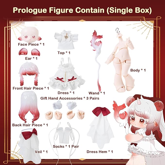 BEEMAI Antu Spirit of The Book Series - Prologue, 1/12 BJD Dolls Random Design Cute Figures Collectibles Birthday Gift