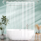AmazerBath Extra Long Shower Curtain Liner 72x108, Clear Shower Curtain Liner Tall, Waterproof Plastic Shower Liner, Washable PEVA Shower Curtain with 3 Magnets and 12 Rustproof Metal Grommets