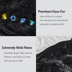 GONAAP Fuzzy Faux Fur Throw Blanket Twin Size Black Super Soft Cozy Plush Fuzzy Shaggy Blanket for Couch Sofa Bed (Black, Twin(60"x80"))