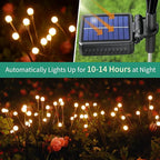 Solar Lights Outdoor Waterproof, 2 Packs 16LED, Solar Garden, Patio, Garden Decor, Patio Decor, Firefly Outdoor, Unique Gifts for Women, Gifts for Grandma