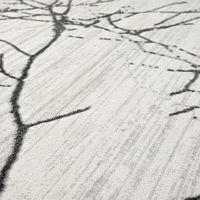 LUXE WEAVERS Modern Abstract Nature Cream Gray 5x7 Area Rug, Non-Shedding Carpet