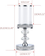Pillar Candle Holders, Candle Holders for Pillar Candle, Crystal Candlesticks Holder for Home Decor, Wedding, Events, Coffee Dining Table CH048MD