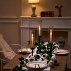 Black Hurricane Candle Holders Set of 6, Tall Metal & Windproof Glass Taper Candle Holders, Outdoor/Indoor Table Centerpieces for Weddings, Christmas, Parties, Fireplace Decor