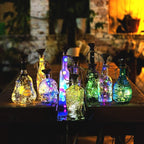 YJFWAL Upgraded 12 Pack Solar Wine Bottle Lights, 20 LEDs Waterproof Copper Light, Bottle Light Fairy Cork String Lights for Yard Patio Decor, DIY Birthday Gift for Mom Grandma Girlfriend(3 Colors)