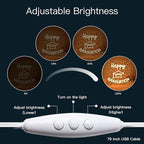 WLHOPE Happy Graduation Neon Sign Dimmable Led Signs for graduation ceremony Wall Decor, Neon Lights USB Powered Transparent Acrylic Board Sign for classroom dorm school Decoration12.6 * 12.99 inch