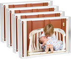 4 Pack Acrylic Photo Frames 3.5x5 Double Side Magnets Picture Frame, Clear Acrylic Frames for 2x3, 3x5 Pictures, 10 + 10MM Thickness