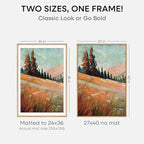 Homeforia Wood Poster Frame 27x40, High End Natural Oak 27 x 40 Large Picture Frame with Mat 24 by 36, 27x40 Light Wooden Frames Matted to 24x36, 40x27 Movie Frames, Tempered Glass, Wall Kit, Set of 1