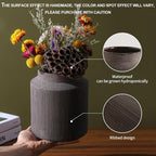 Farmhouse Vase for Home Decor, Vintage Rustic Terracotta Flower Vase Suitable for Home Decor, Living Room, Shelf, Dining Table. 7IN.