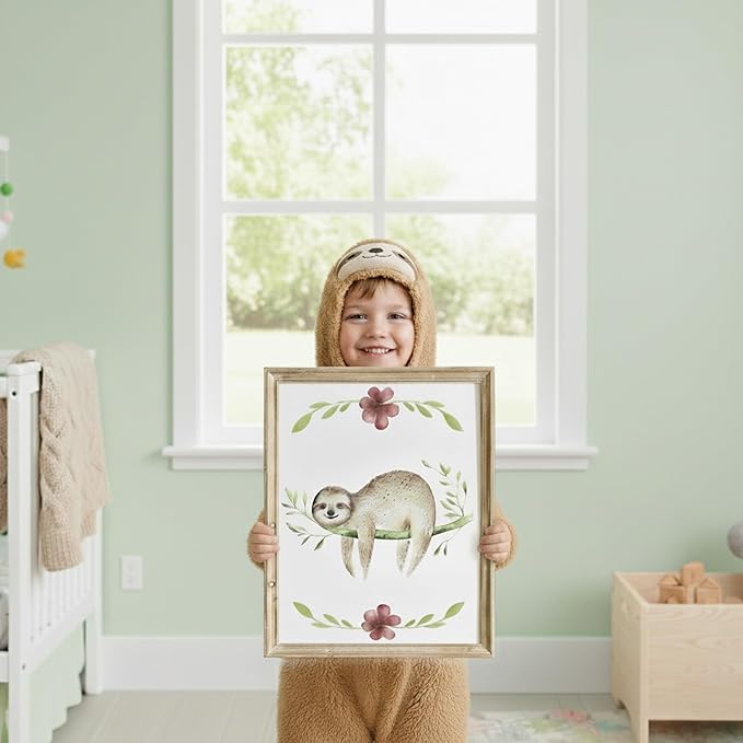 Sloth Art Prints (Set of 3) - Unframed - 11x14s | Delightful and Adorable Decor for Any Space | Living Room Decor | Bedroom Decor | Classroom Decor | Bedroom Wall Art | Modern Wall Art